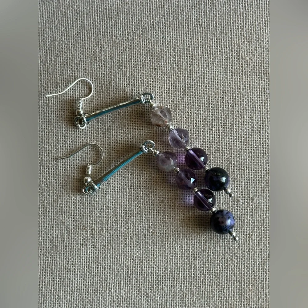 20 inch Amethyst and Charoite bead necklace NWOT - Picture 6 of 15